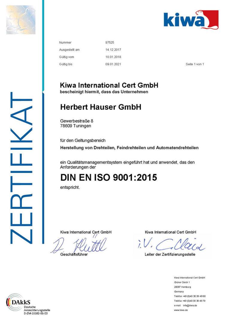 Profil Hauser Feindrehteile Profil Hauser Feindrehteile
